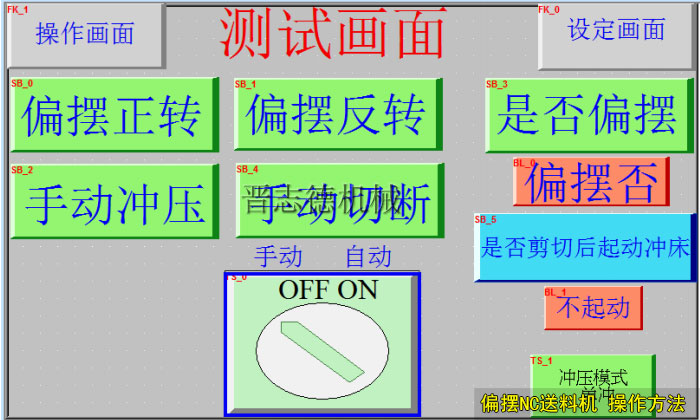 NC偏擺送料機操作方法