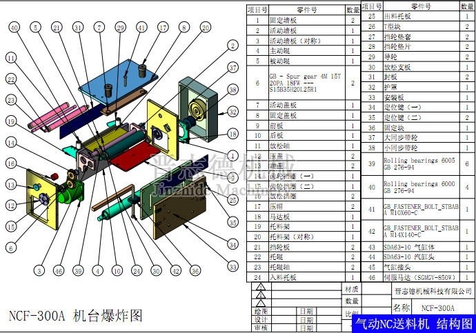 氣動式NC送料機結構